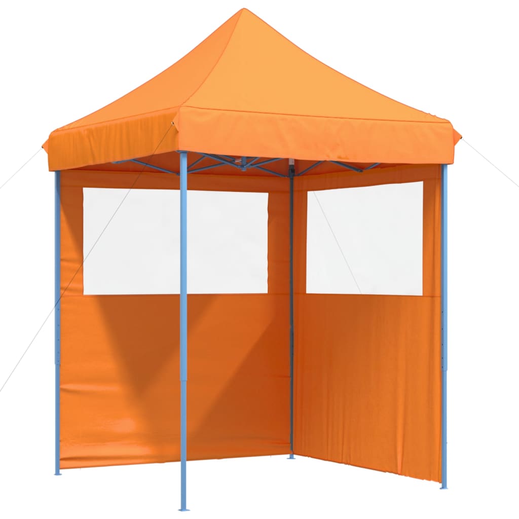 Tienda de fiesta plegable Pop-Up 2 paredes laterales naranja