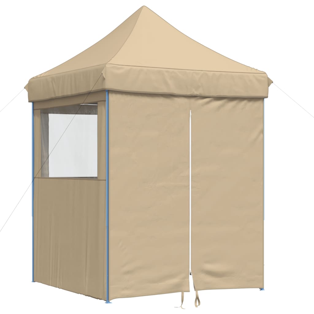 Tienda de fiesta plegable Pop-Up con 4 paredes laterales beige