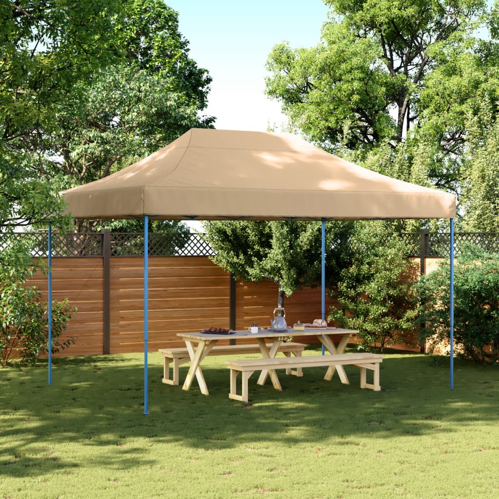 Vetonek Tienda de fiesta plegable Pop-Up beige 410x279x315 cm