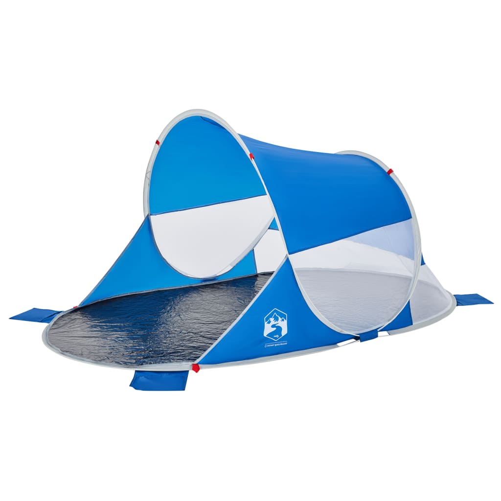 Tienda de playa pop-up impermeable azul