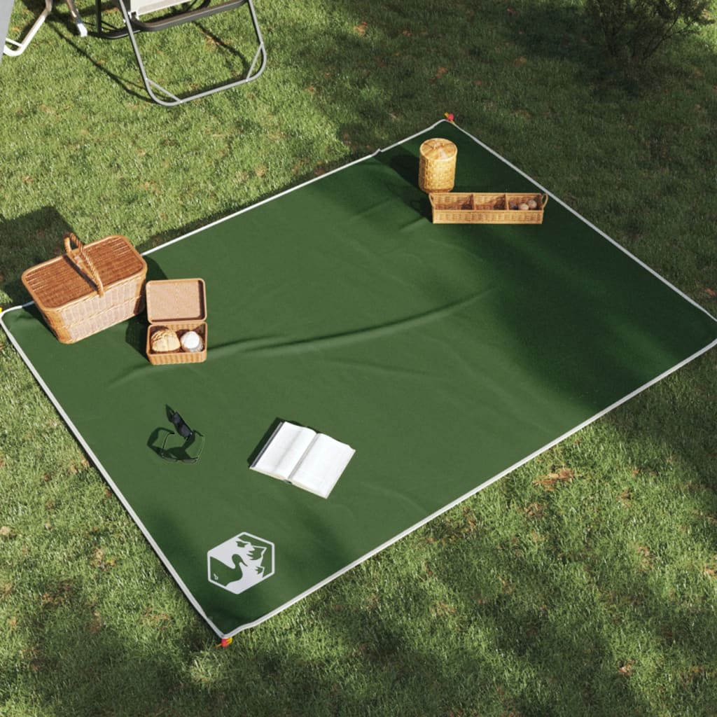 Vetonek Manta de picnic con piquetas verde 205x155 cm