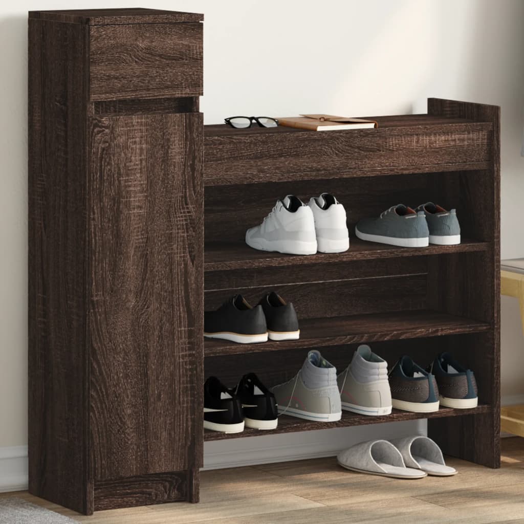 Zapatero Engineering Wood Brown Oak 100.5x28x100 cm