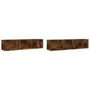 Meuble mural 2 pcs en bois d'ingénierie chêne fumé V3407 Vetonek