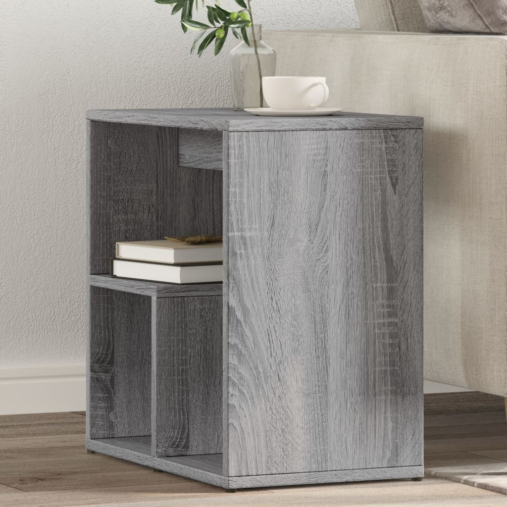 Vetonek Mesa auxiliar de madera contrachapada gris Sonoma 50x30x50 cm