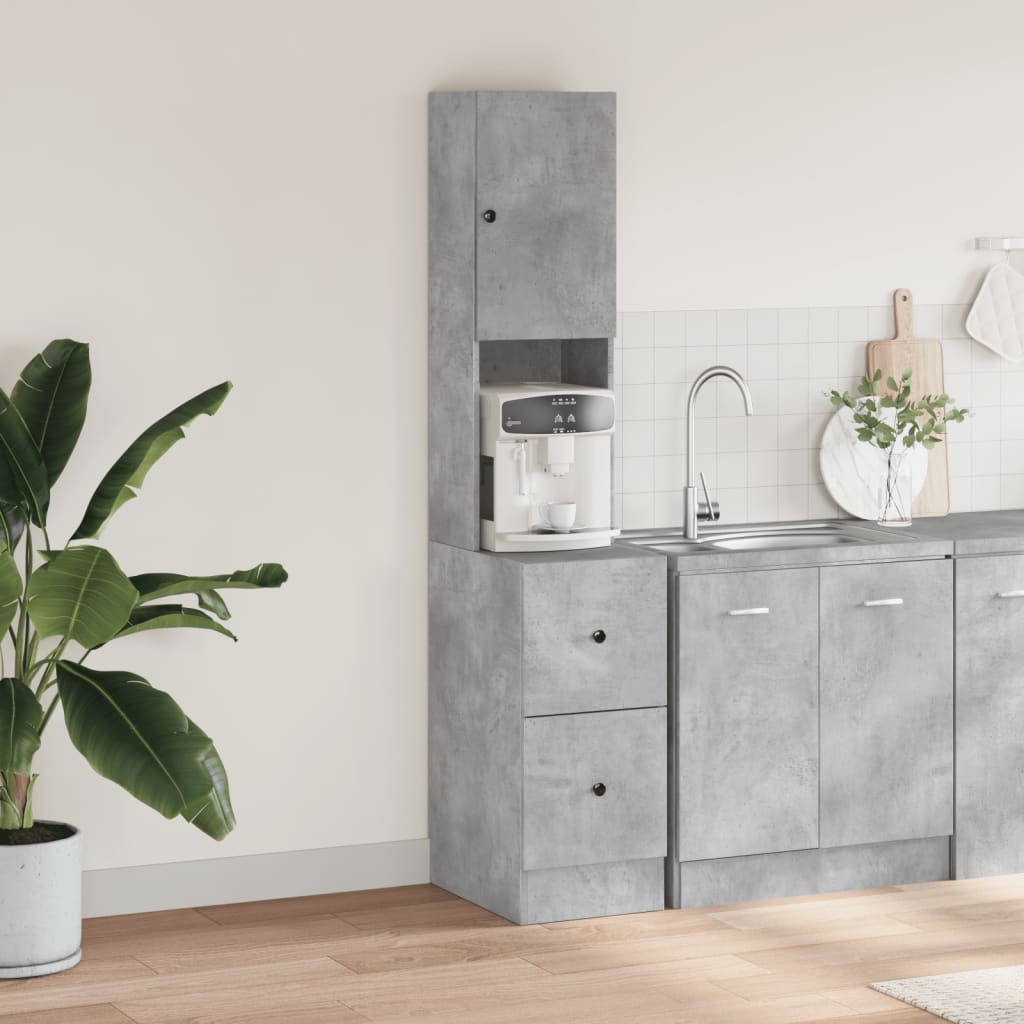 Kitchen furniture synthesized wood gray nexus concrete 35x50x180 cm