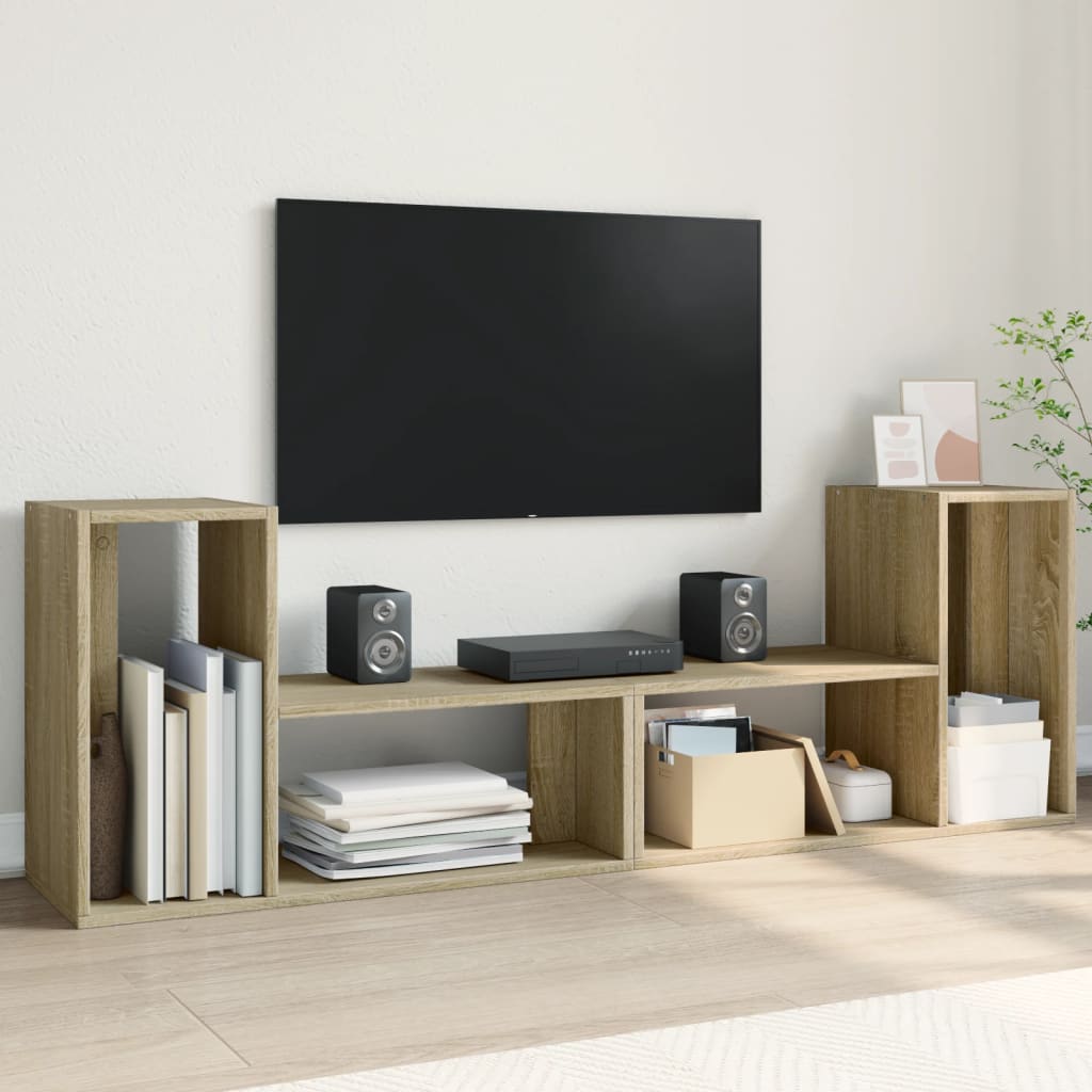 Vetonek Muebles de TV 2 uds madera ingeniería roble Sonoma 75x30x50 cm