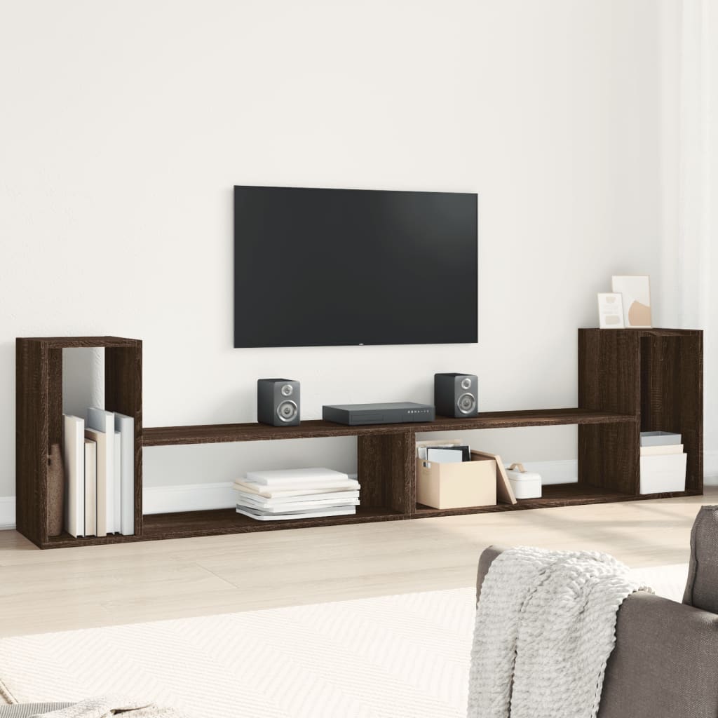 Vetonek Muebles de TV 2 uds madera ingeniería roble marrón 100x30x50 cm