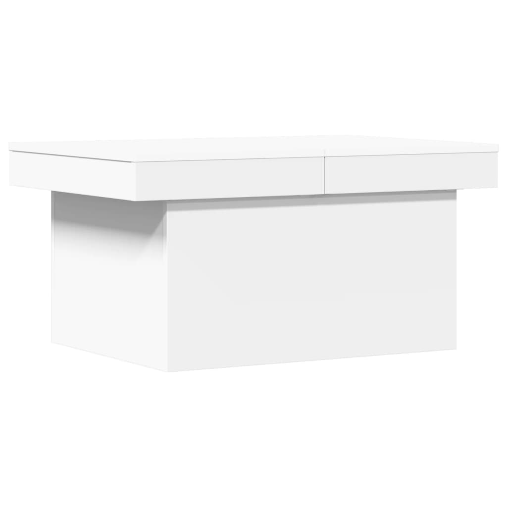 Mesa de centro madera de ingeniería blanca 80x55x40 cm - Vetonek