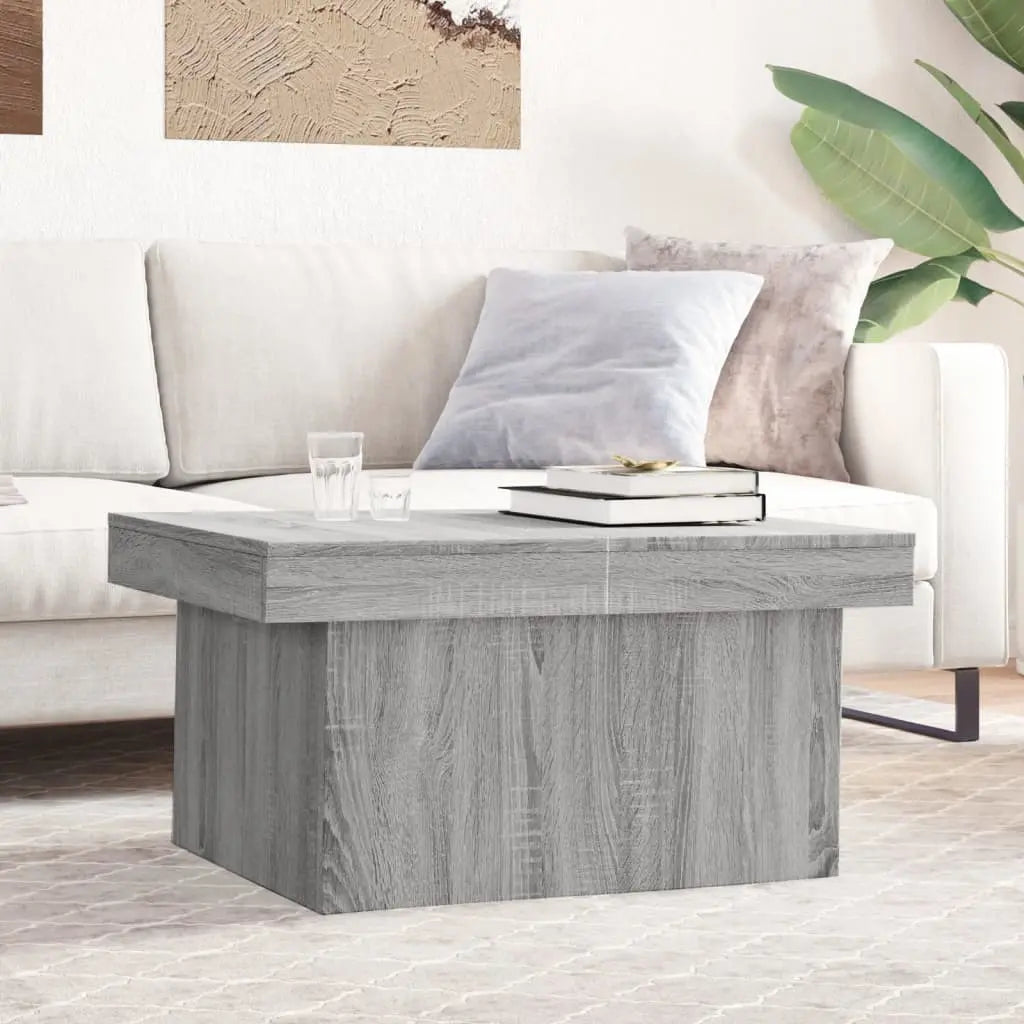 Vetonek Mesa de centro madera de ingeniería gris Sonoma 80x55x40 cm