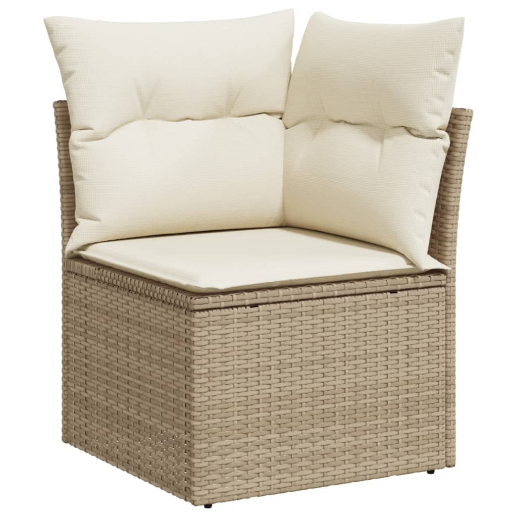 Divani da giardino 11pzas Set con cuscini sintetici beige V86