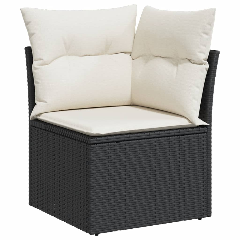 Gartensofas Set 12 Stücke schwarz synthetische schwarze v84