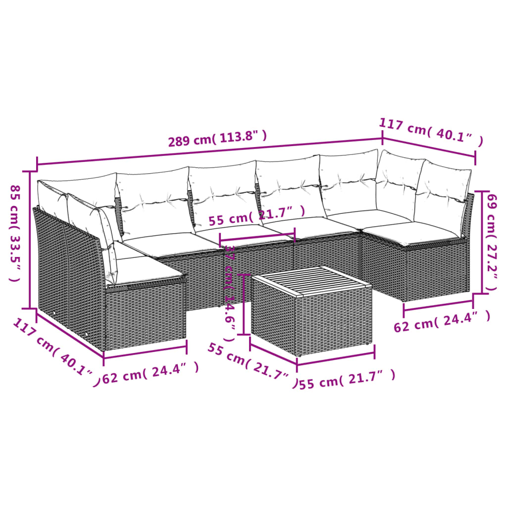 Garden Sofas Seta Set