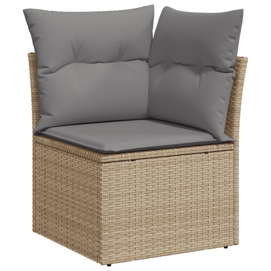 Ensemble canapé de jardin 11 pièces avec coussins en rotin synthétique beige V0543 Vetonek