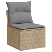 Ensemble canapé de jardin 11 pièces avec coussins en rotin synthétique beige V0543 Vetonek
