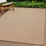 ZIZUR tapis aspect jute intérieur et extérieur 120x120 cm V7085 Vetonek