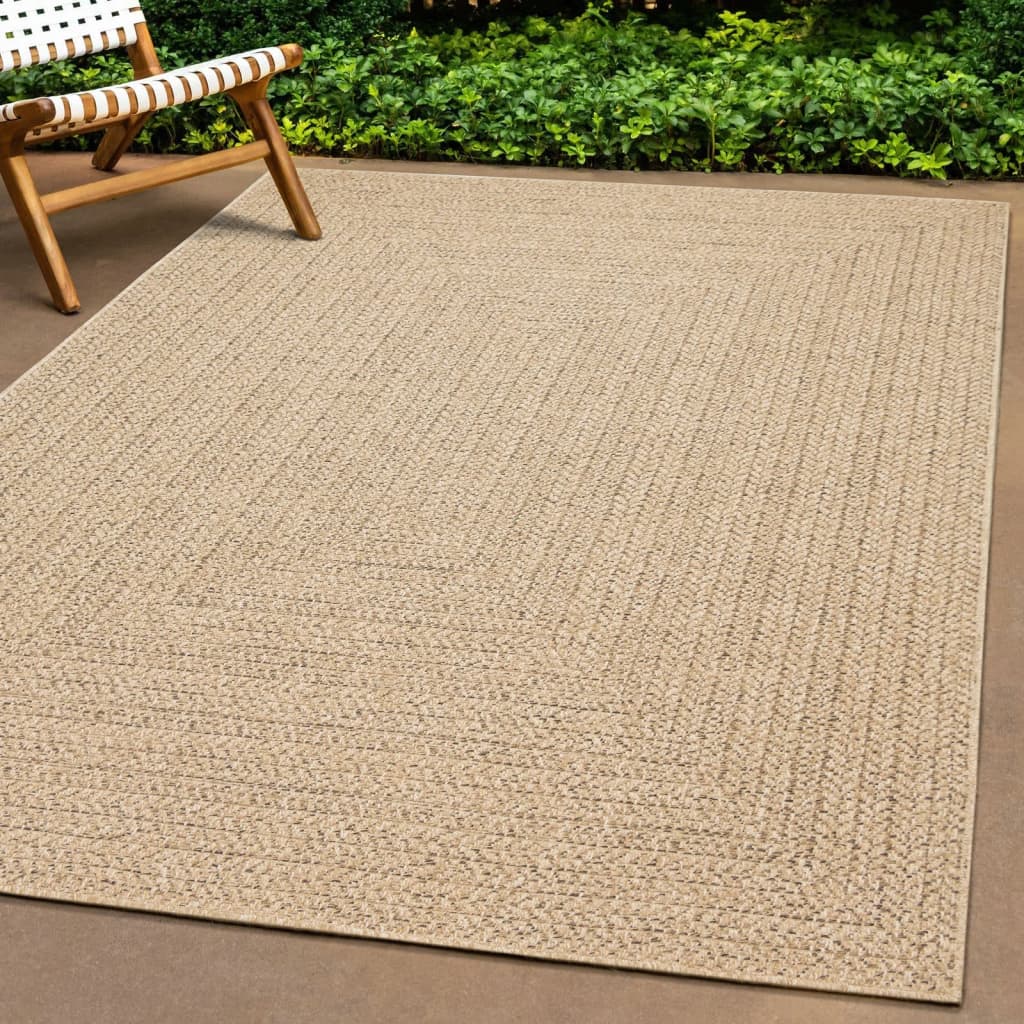 Vetonek Alfombra ZIZUR apariencia de yute interior exterior 240x240 cm