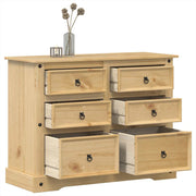 Cómoda cajonera corona madera maciza de pino 112x48x91 cm v9171 Vetonek