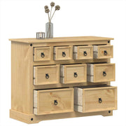Cómoda cajonera corona madera maciza de pino 101x45x82 cm v9188 Vetonek