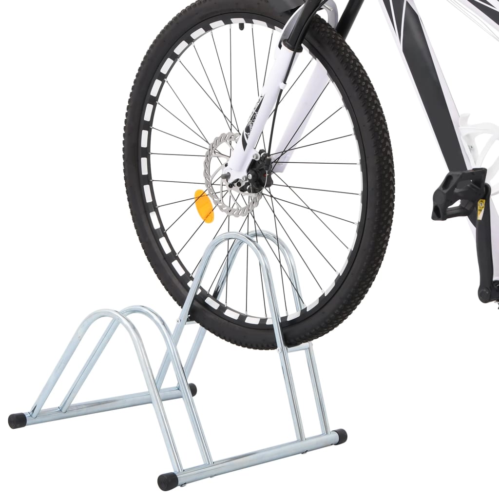 Soporte para 2 bicicletas suelo independiente acero galvanizado