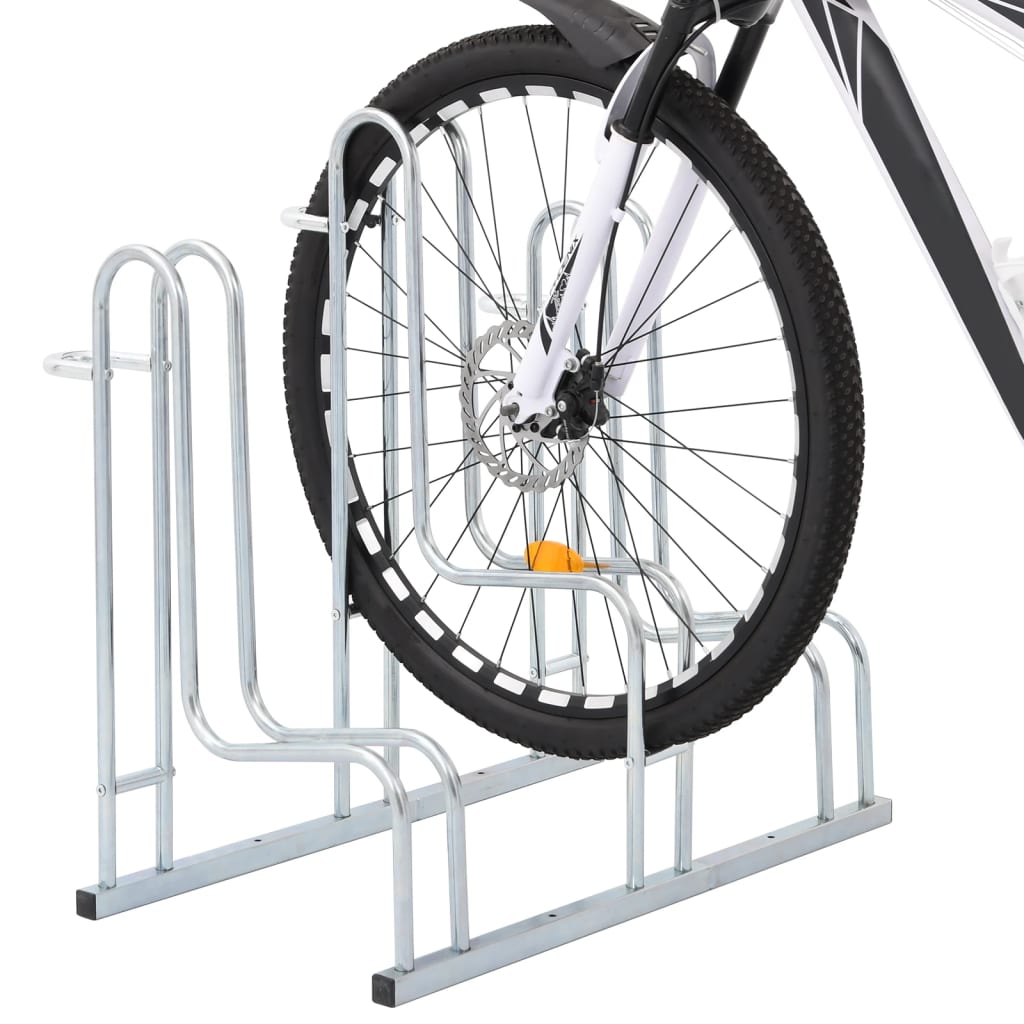 Soporte para 3 bicicletas suelo independiente acero galvanizado