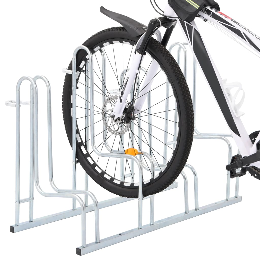 Soporte para 4 bicicletas suelo independiente acero galvanizado