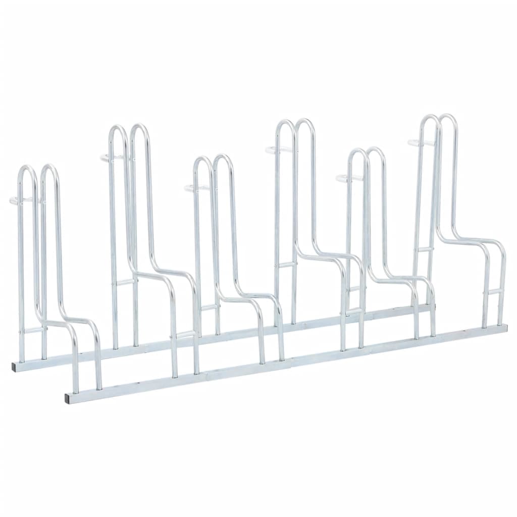 Soporte para 6 bicicletas suelo independiente acero galvanizado