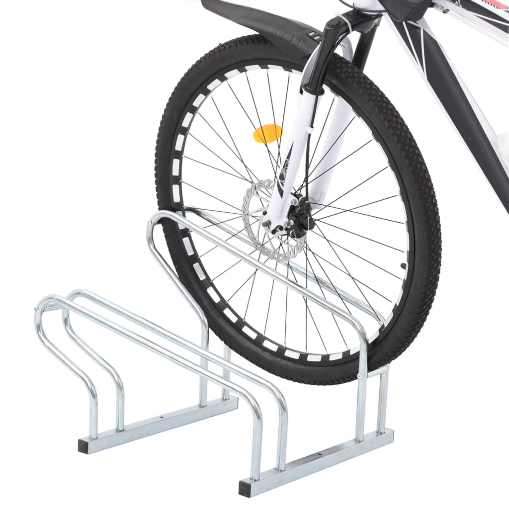 Soporte para 2 bicicletas suelo independiente acero galvanizado