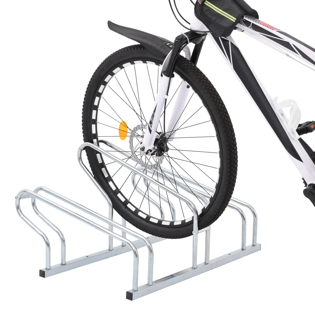 Soporte para 3 bicicletas suelo independiente acero galvanizado