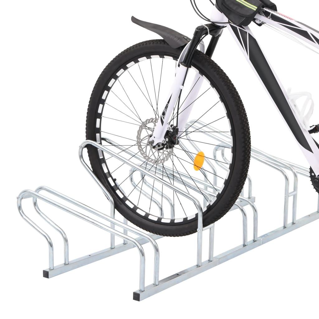 Soporte para 5 bicicletas suelo independiente acero galvanizado