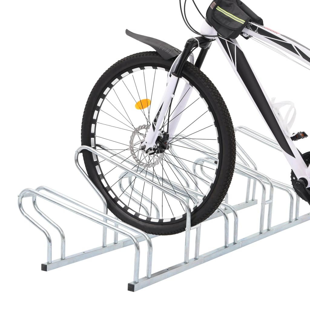 Soporte para 6 bicicletas suelo independiente acero galvanizado