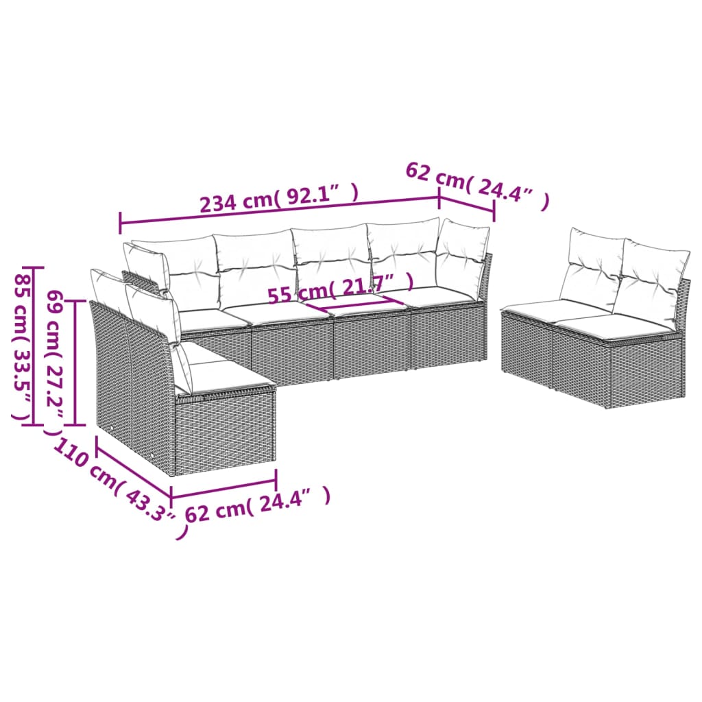 Garden Sofas Seta Set