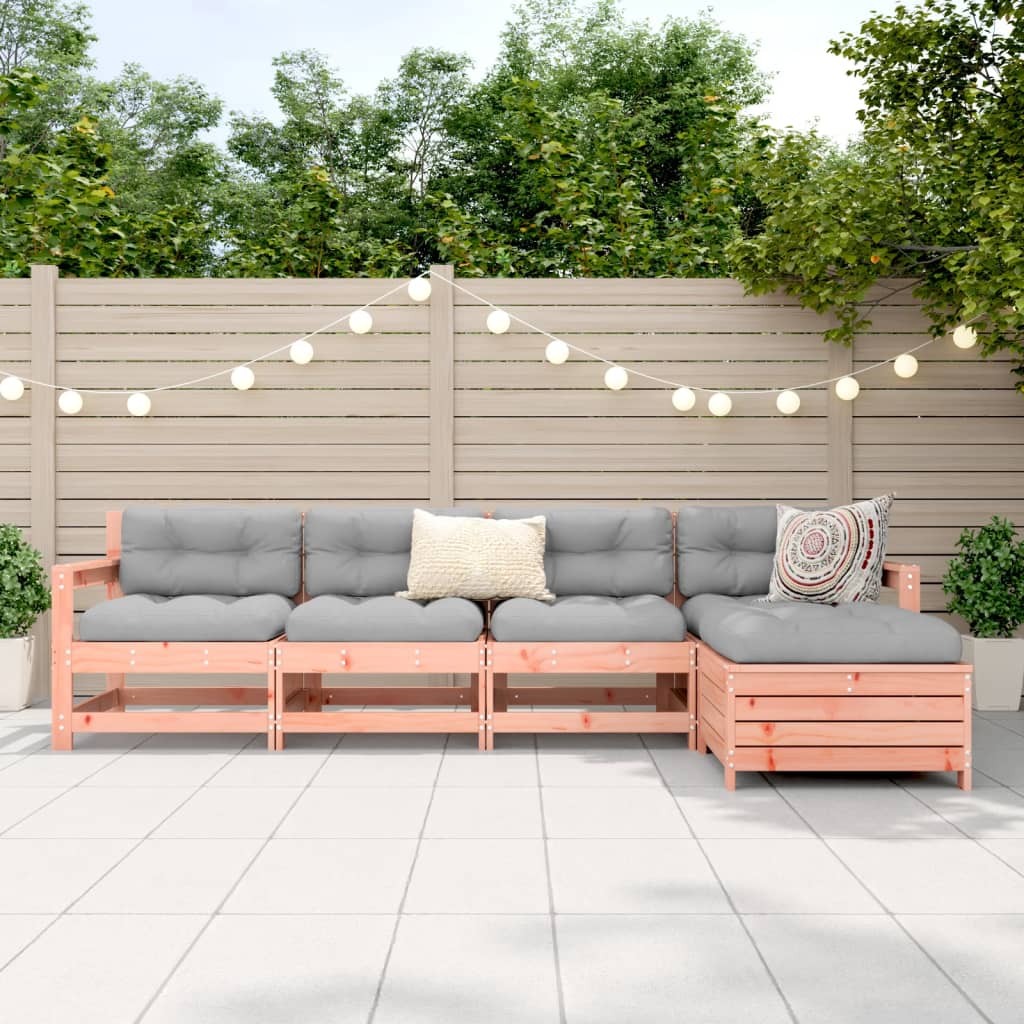 Garden sofas set 5 pcs solid wood from douglas fir