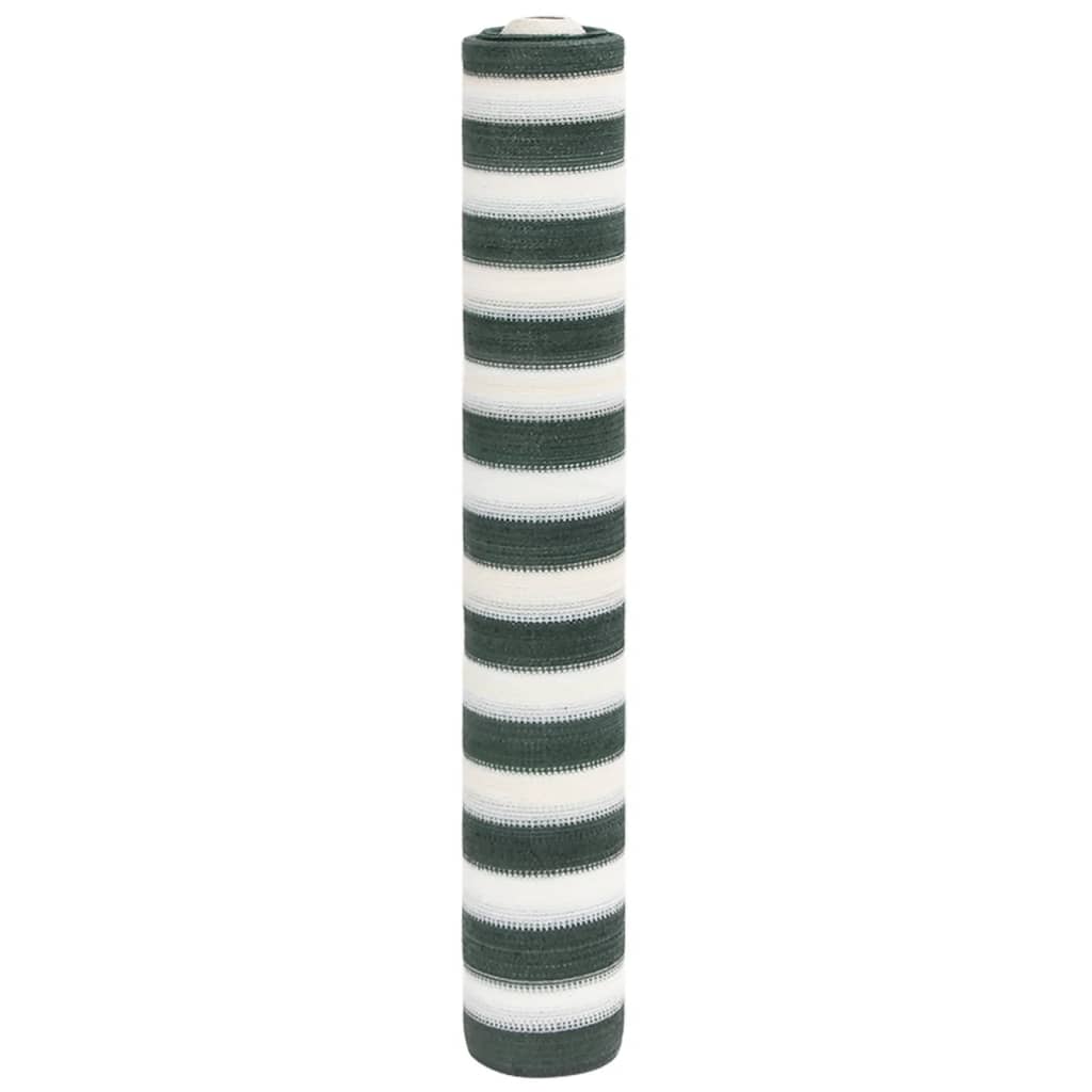 Vetonek Red de privacidad HDPE verde y blanco 1,2x25 m 75 g/m²