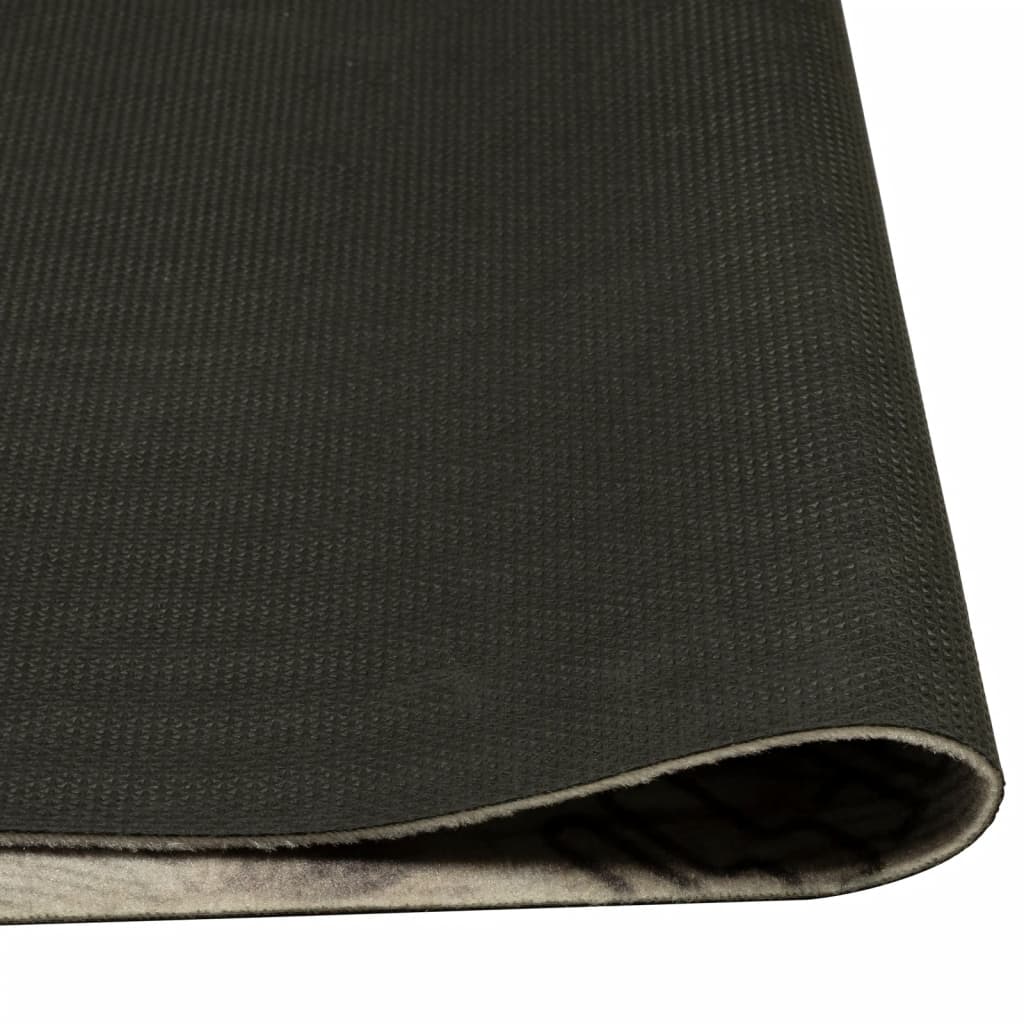 Alfombra de cocina lavable terciopelo gris café 60x300 cm vidaXL