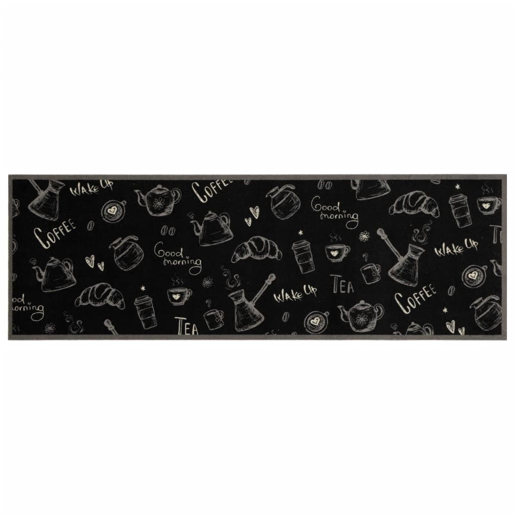 Tappeto cucina lavabile Black Morning 60x180 cm