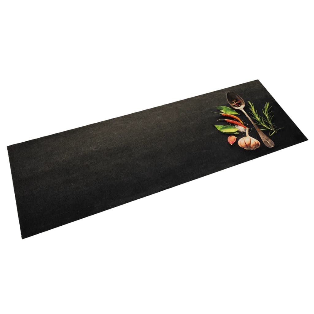 Vetonek Alfombra de cocina lavable terciopelo dibujo especias 60x180 cm