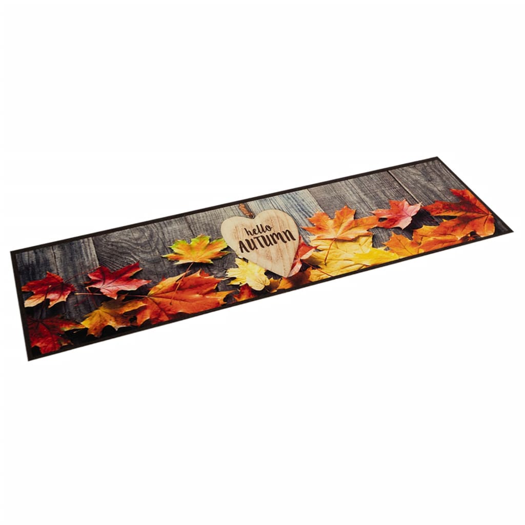 Alfombra de cocina lavable terciopelo otoño 60x300 cm vidaXL