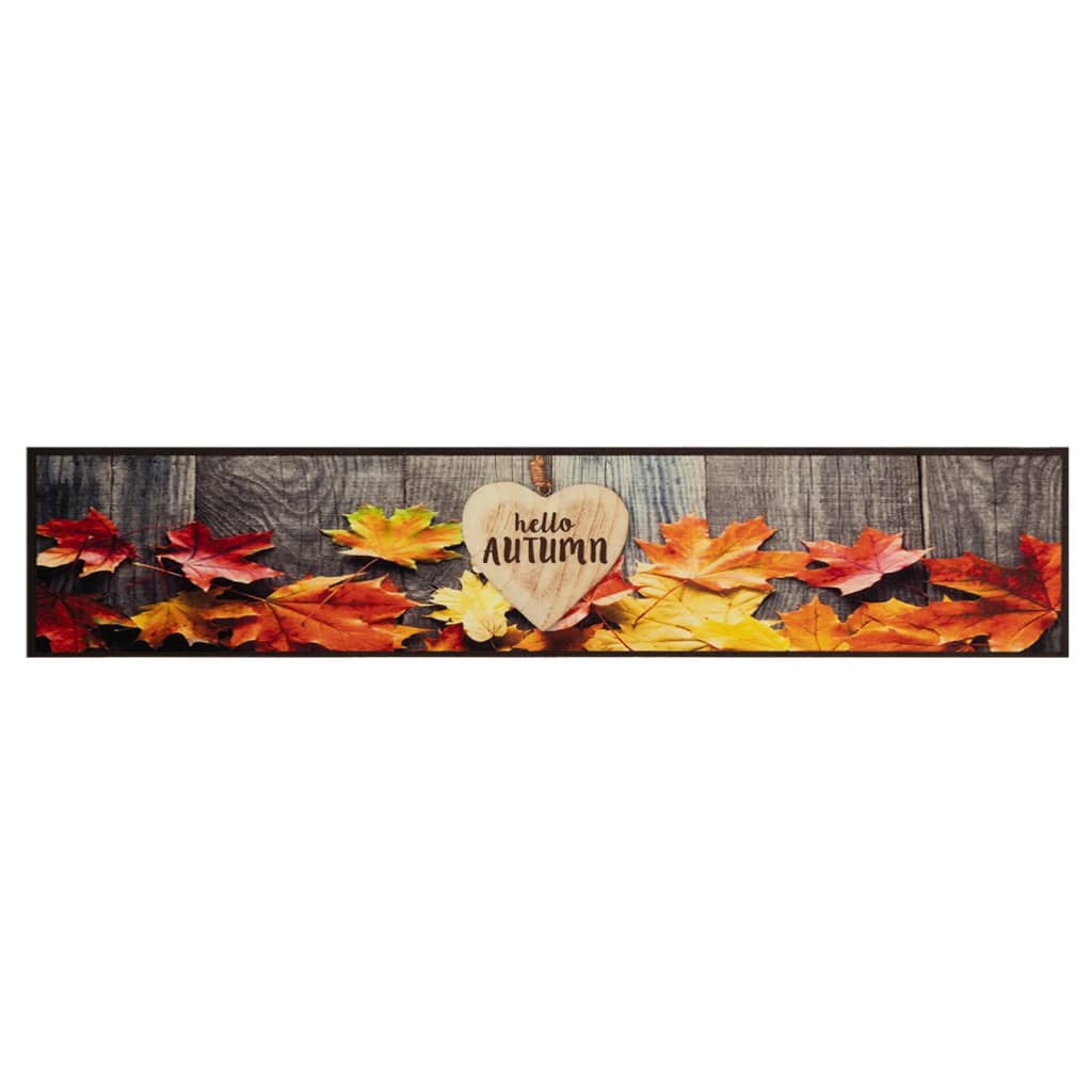 Alfombra de cocina lavable terciopelo otoño 60x300 cm vidaXL