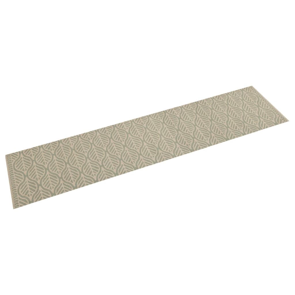 Vetonek Alfombra de cocina lavable terciopelo hojas 60x300 cm