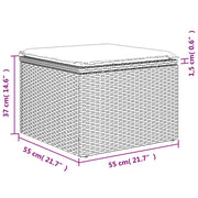 Set de sofás de jardín 6 piezas y cojines ratán sintético negro V8671 Vetonek