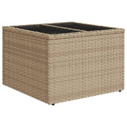 Set sofás de jardín 7 piezas y cojines ratán sintético beige v6699 - Vetonek