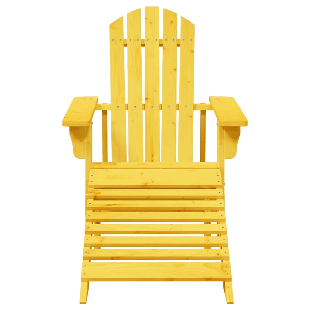 Sedia Adirondack con abete giallo solido ottomano