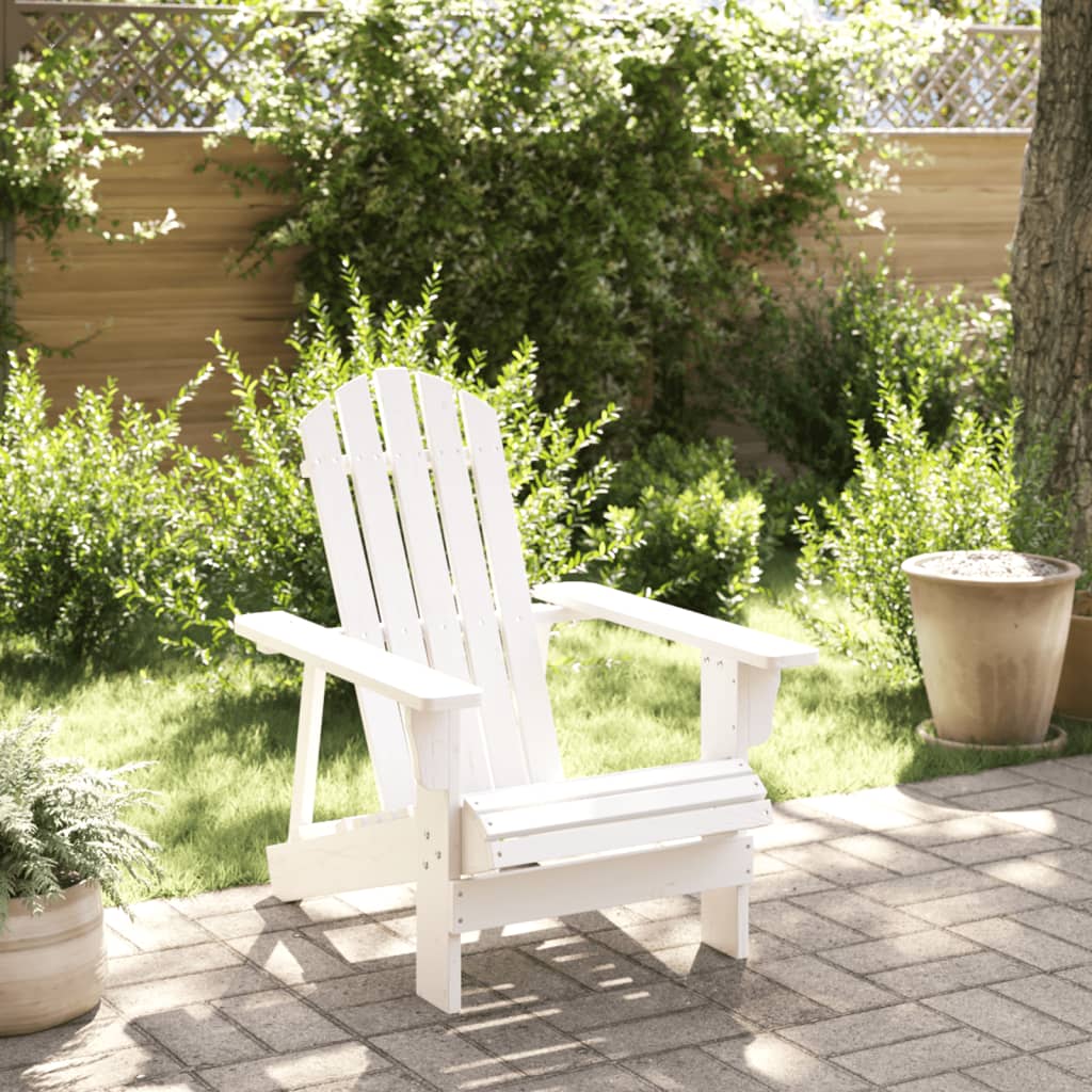 Vetonek Silla Adirondack madera maciza de abeto blanco 69x85x90,5 cm