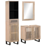 Conjunto de muebles de baño 3 piezas madera maciza de mango V9078 Vetonek