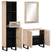 Conjunto de muebles de baño 3 piezas madera maciza de mango V9078 Vetonek