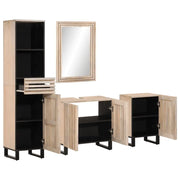 Conjunto de muebles de baño 4 piezas madera maciza de mango V9085 Vetonek