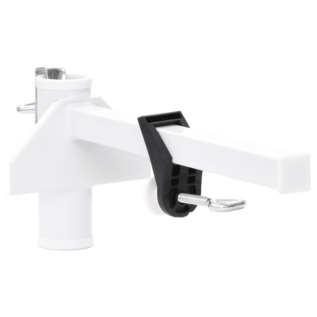 Vetonek Abrazadera de sombrilla para balcón acero blanco 38 mm