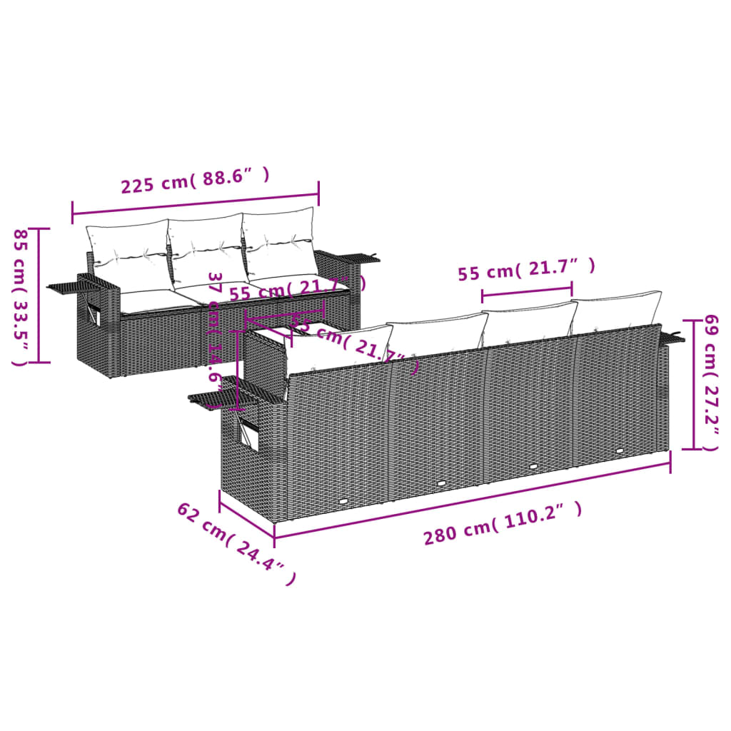 Garden Sofas Seta Set