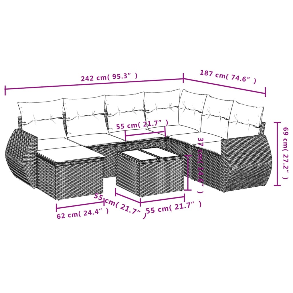 Garden Sofas Seta Set