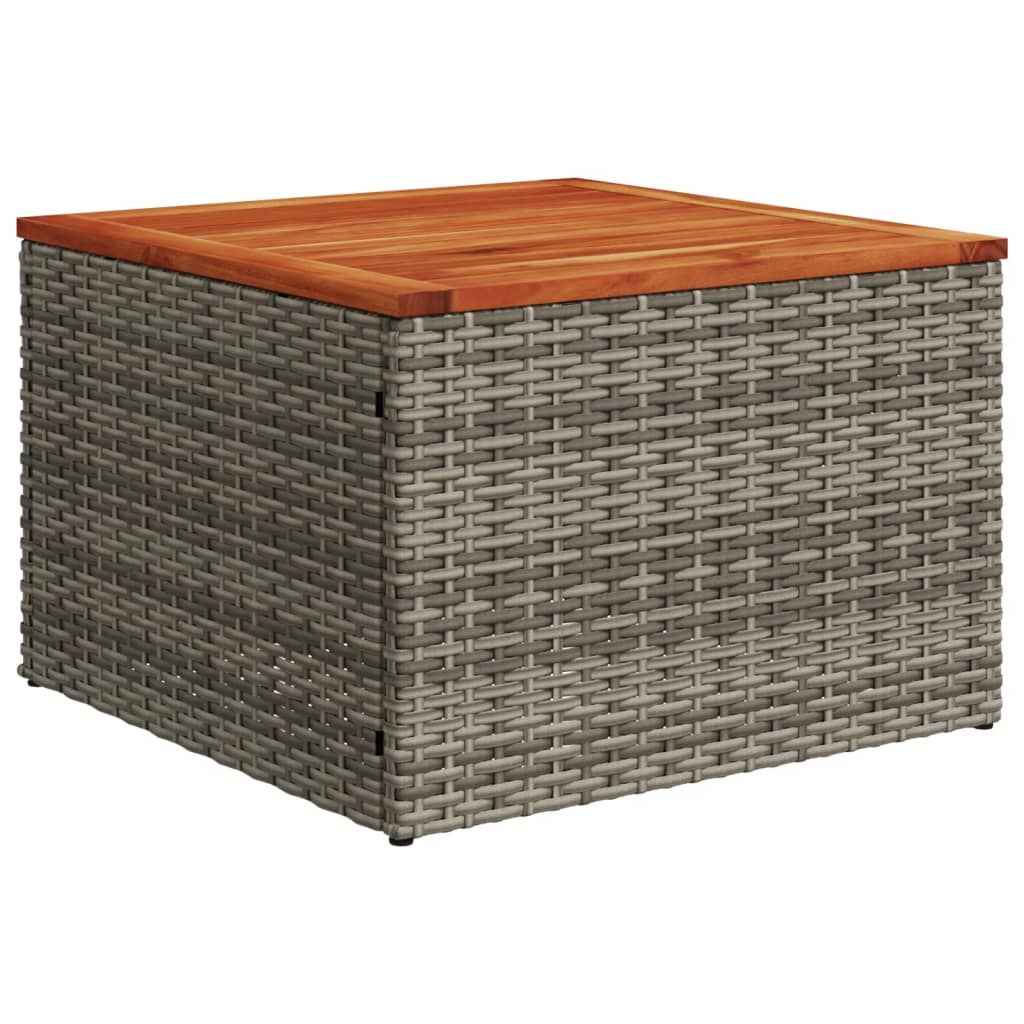 Set di mobili da giardino 9 pezzi e cuscini Rattan V13 Grigio sintetico